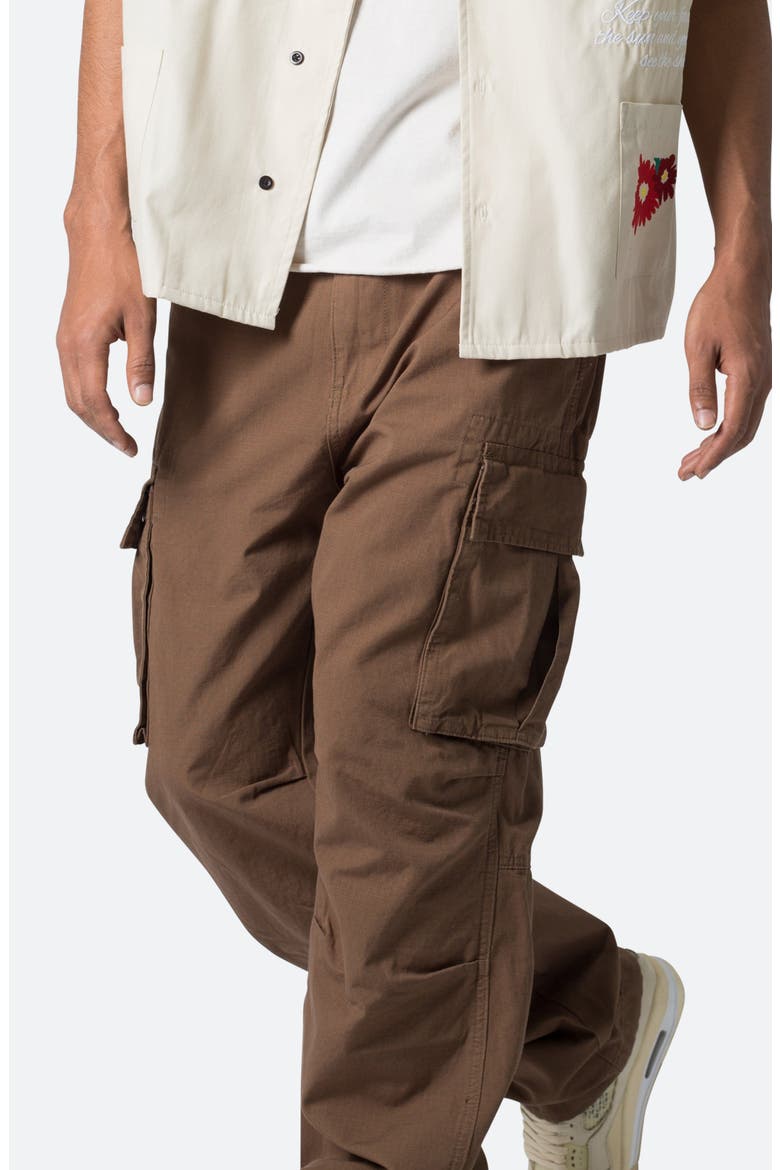 Ultra Baggy Cotton Cargo Pants, Alternate, color, BROWN