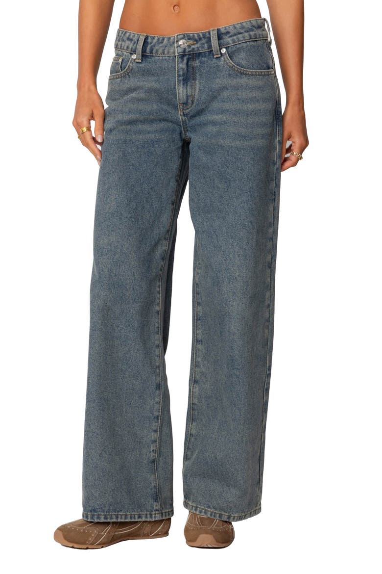 Leopard Heart Wide Leg Jeans, Main, color, BLUE-WASHED