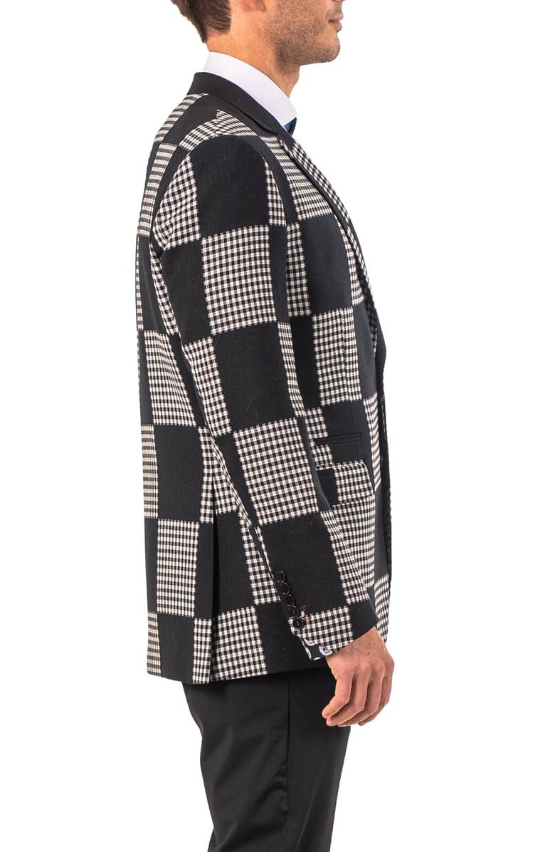 Maceoo Socrate Evo Resistance75 Checkerboard Blazer, Alternate, color, Black