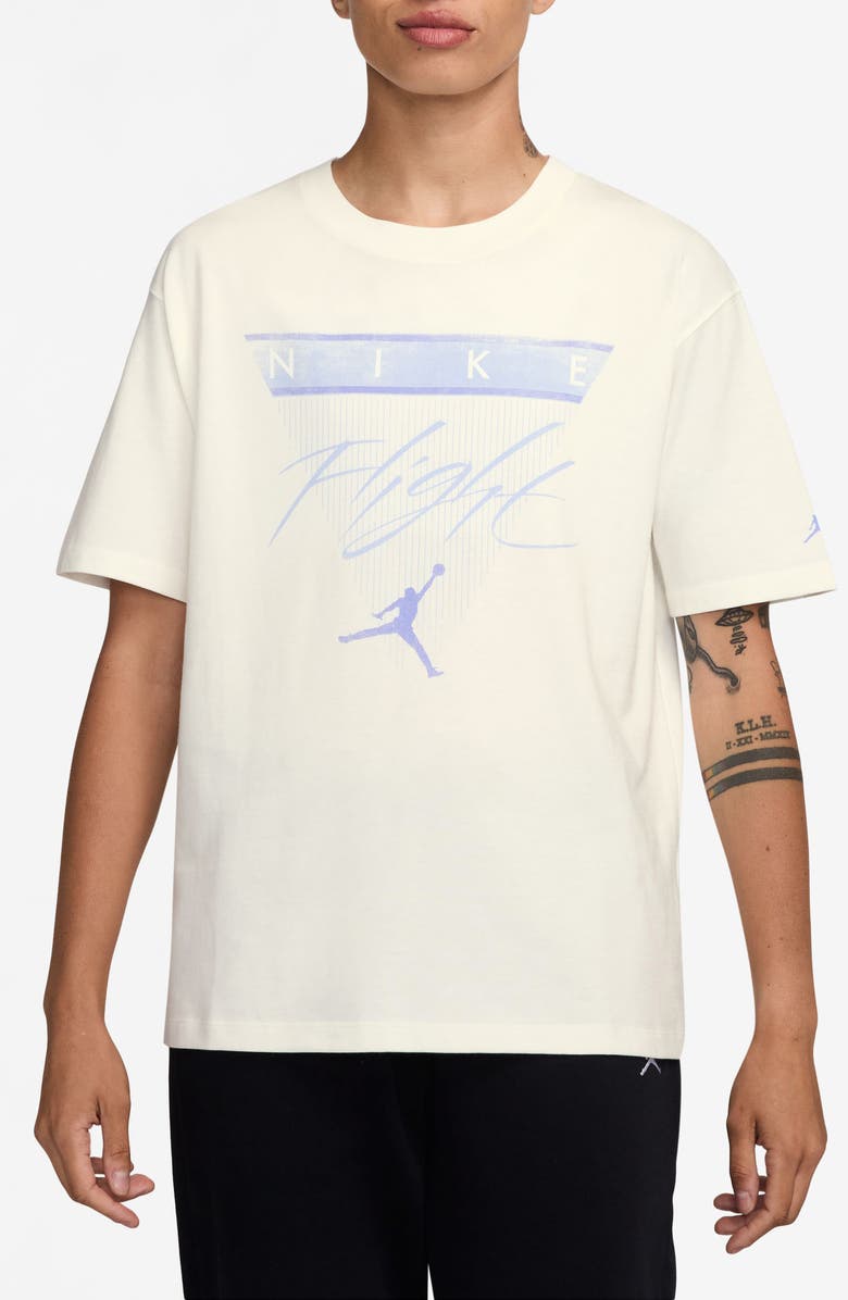 Jordan Flight Heritage Graphic T-Shirt, Main, color, Sail