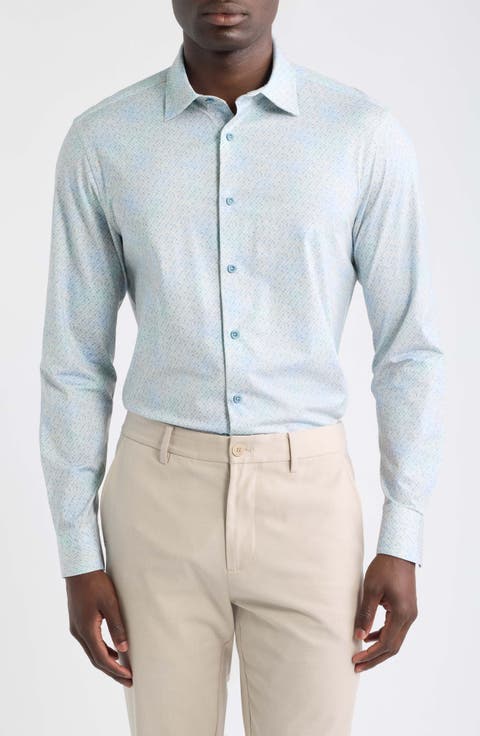 James OoohCotton® Abstract Print Button-Up Shirt