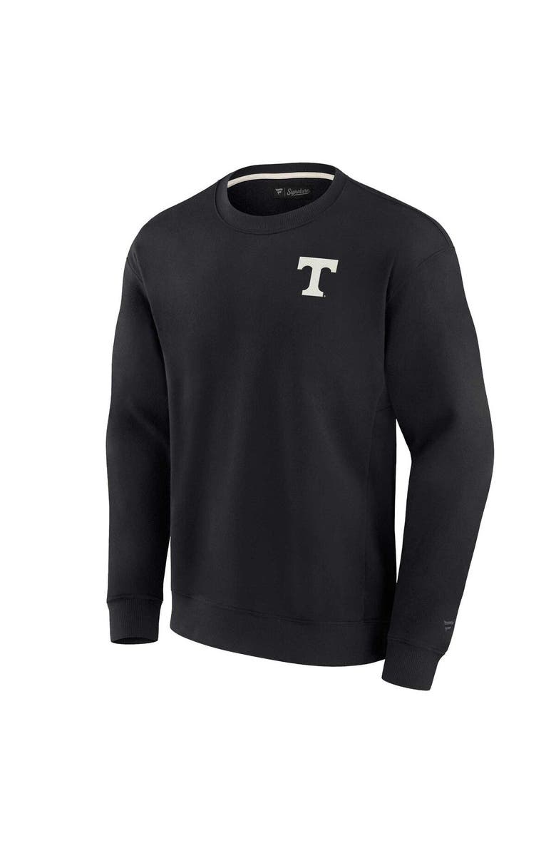Fanatics Signature Unisex Fanatics Signature Black Tennessee Volunteers Super Soft Pullover Crew Sweatshirt, Alternate, color, Black