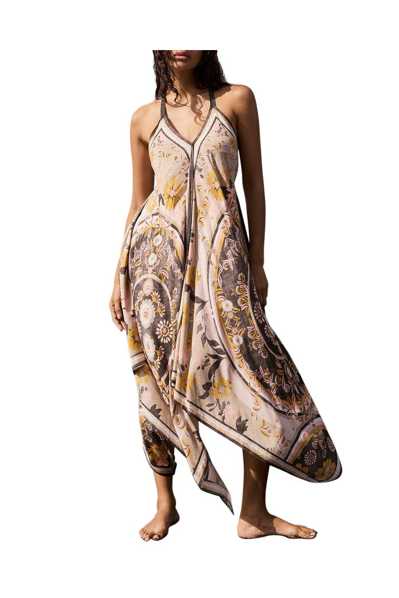 Desert Bloom Handkerchief Maxi Dress, Main, color, Khaki