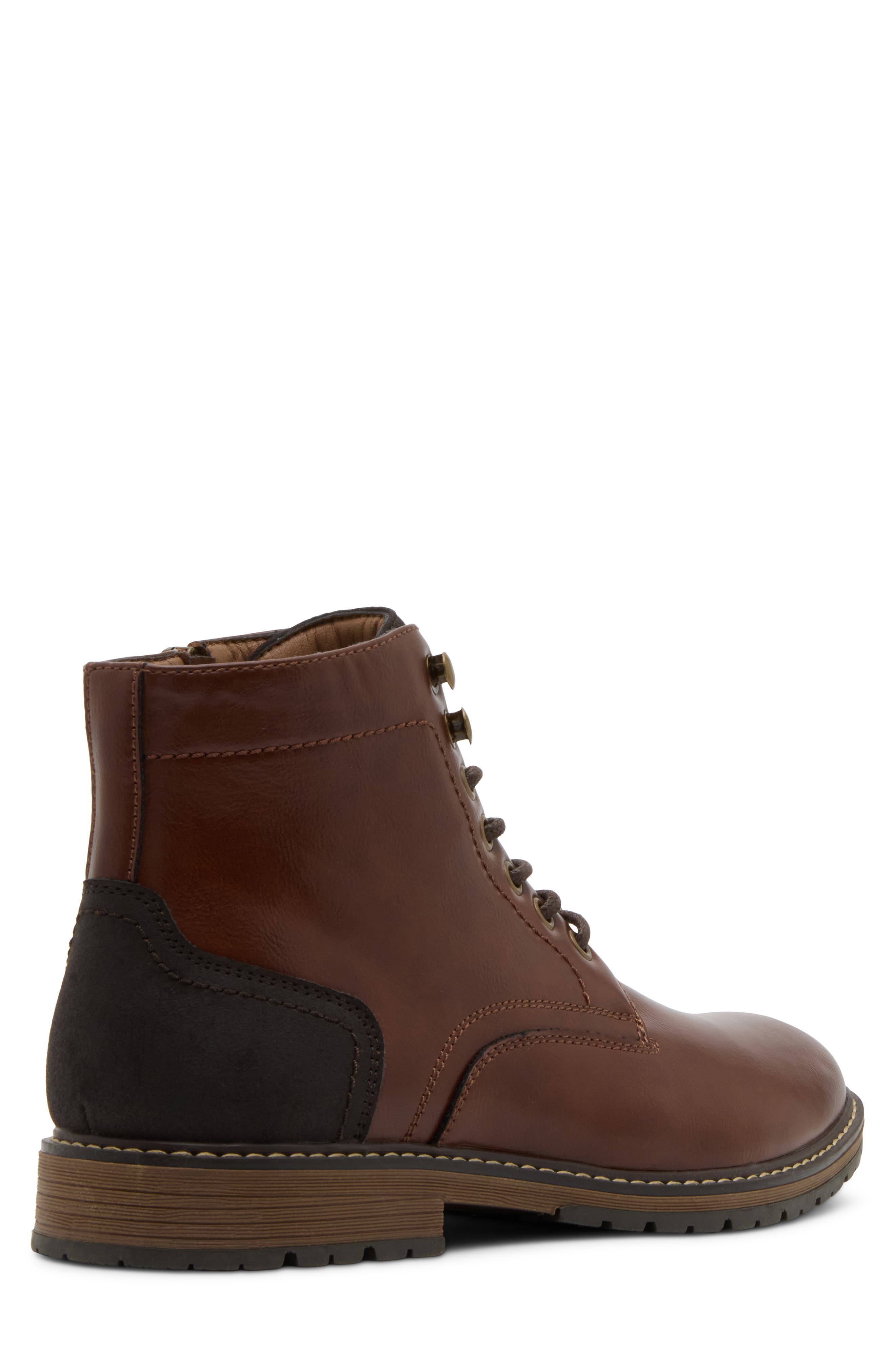 Mtaully Faux Leather Boot, Alternate, color, COGNAC LEATHER PU