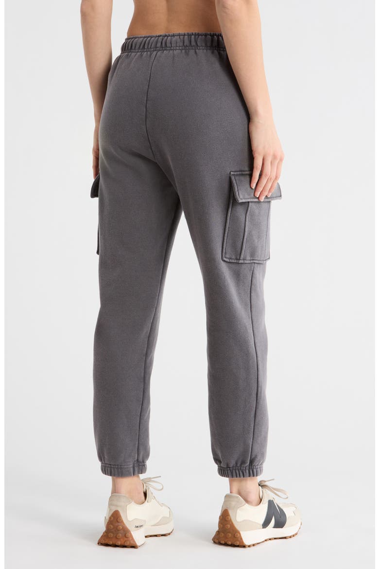Washed Fleece City Chic Cargo Pants, Alternate, color, WASHED MOONLESS NIGHT