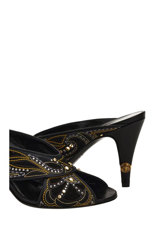 Versace Sandal Mule In Black
