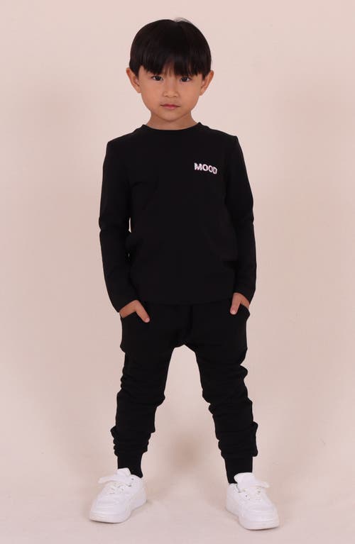 Tiny Tribe Mood Long Sleeve Graphic T-shirt In Black