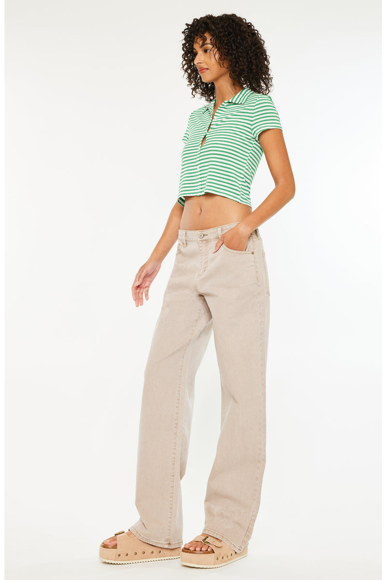 Penny Low Slung Baggy Jeans, Alternate, color, Tan