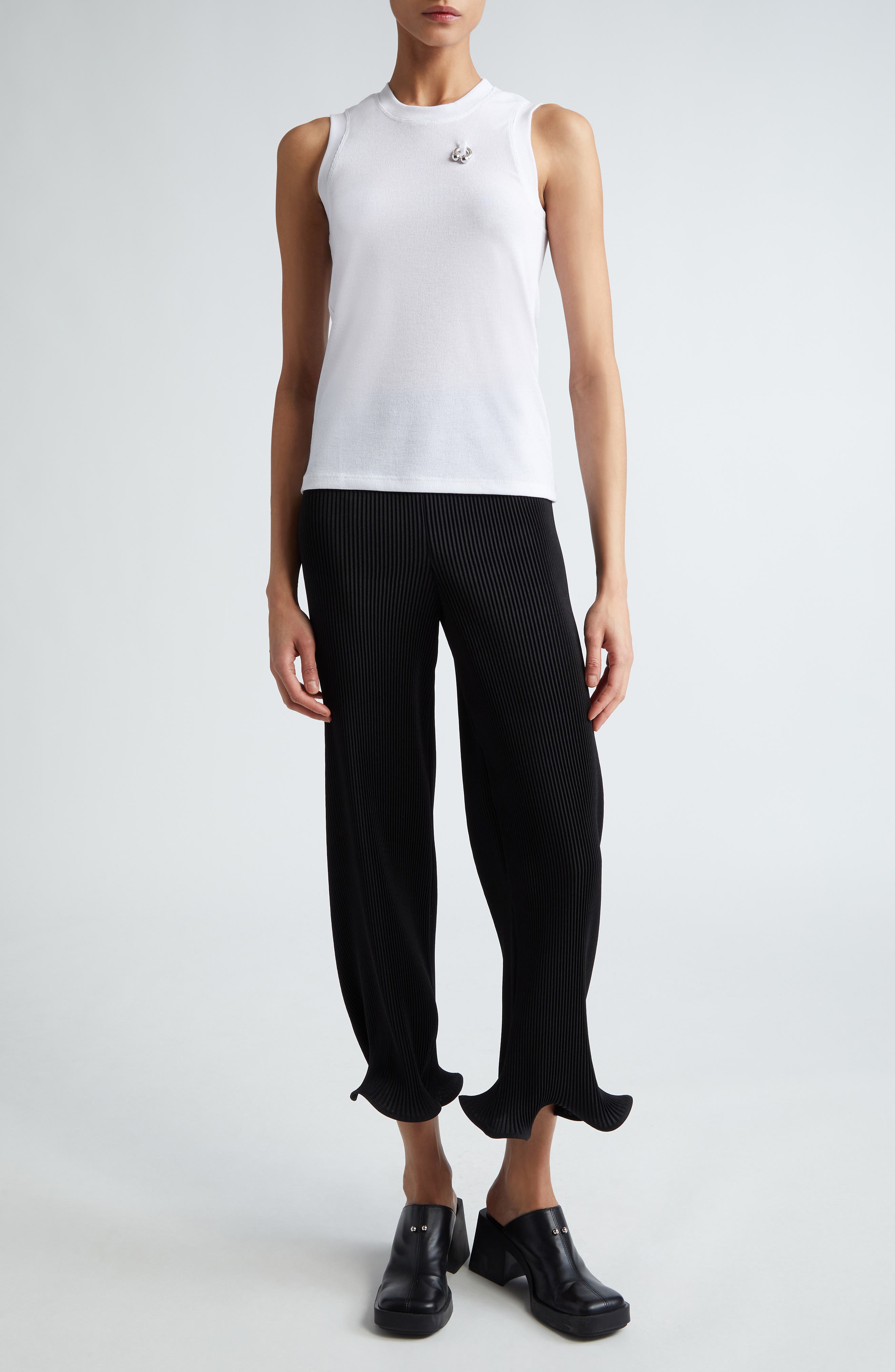 MELITTA BAUMEISTER Rib Ripple Hem Crop Pants (Women) | Nordstromrack