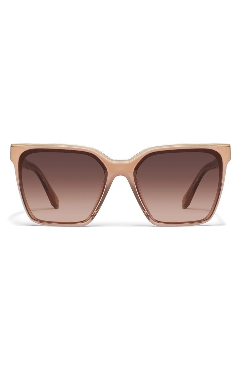 QUAY Level Up 60mm Square Sunglasses, Main, color, Chamomile/ Dark Fawn