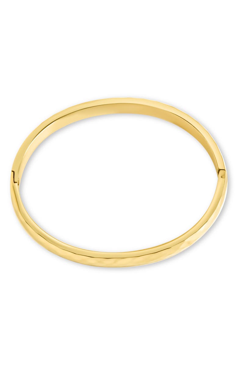 Sterling Forever Verlyn Hammered Bangle Bracelet, Alternate, color, Gold