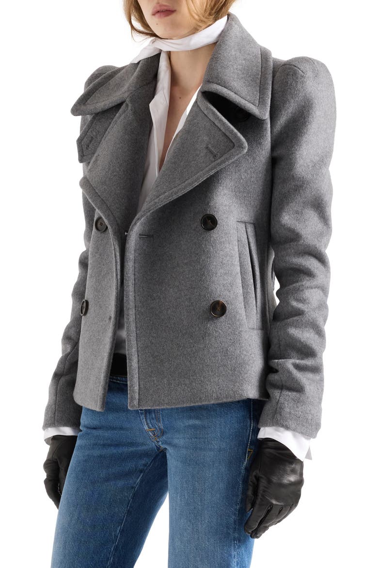 Double Breasted Wool Blend Coat, Alternate, color, WOOL BLEND MINK