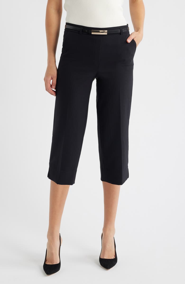 Anne Klein Belted Capri Pants, Main, color, 