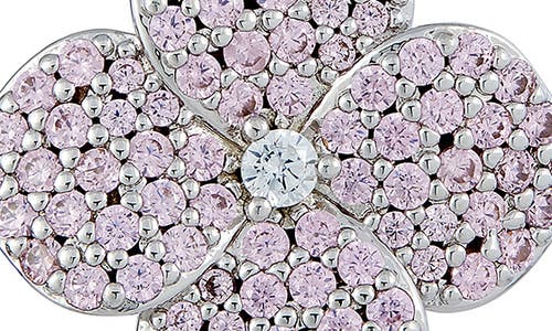 Savvy Cie Jewels Cubic Zirconia Flower Stud Earrings