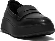 FitFlop F-Mode Leather Flatform Penny Loafer