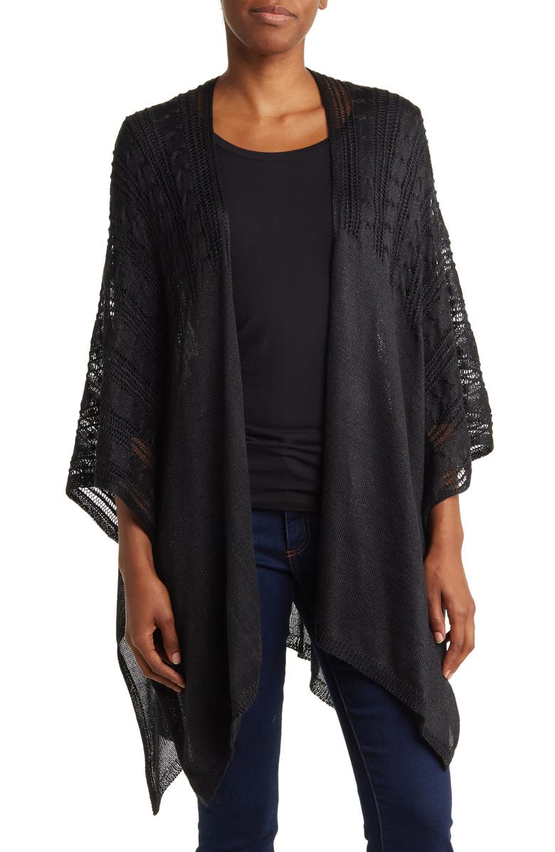 Vince Camuto Lightweight Pointell Knit Topper, Main, color, 