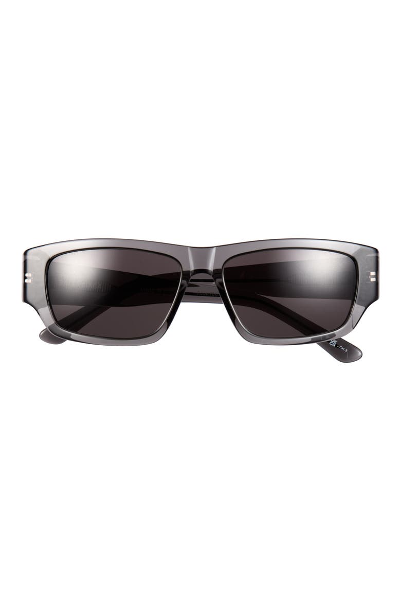 58mm Square Polarized Sunglasses, Main, color, GREY GREY GREY