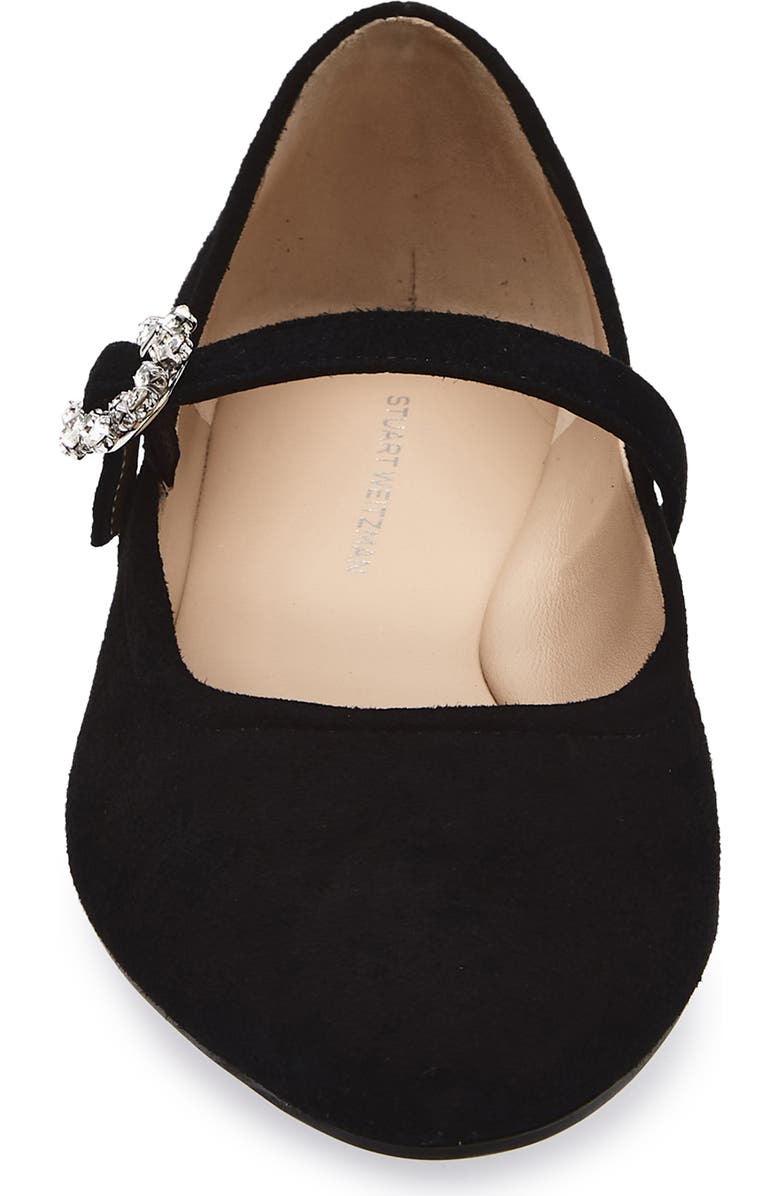 Stuart Weitzman Aura May Jane Flat, Alternate, color, Black/ Black