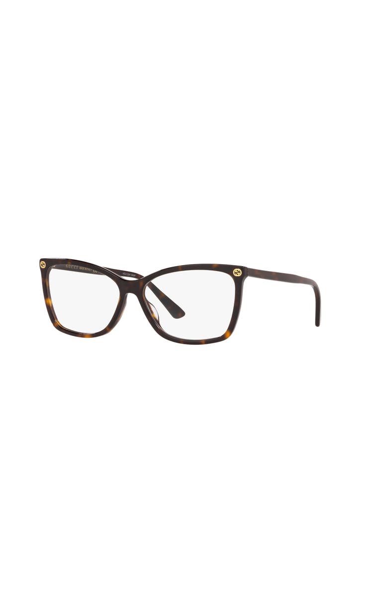 Gucci 56mm Cat Eye optical glasses, Main, color, Tortoise