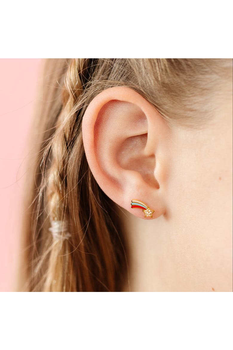 Shooting Star Stud Earrings, Alternate, color, Multi