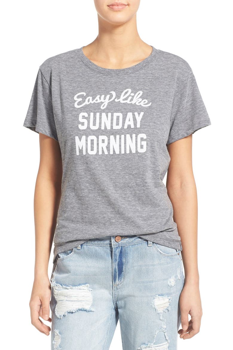 'Sunday Morning' Tee, Main, color, heather grey