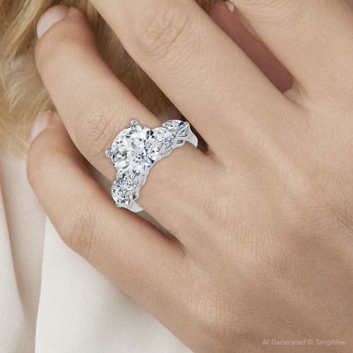 Bliss Diamond Certified 3 1/2ct Diamond Engagement Ring 14k Gold Or Platinum Lab Grown
