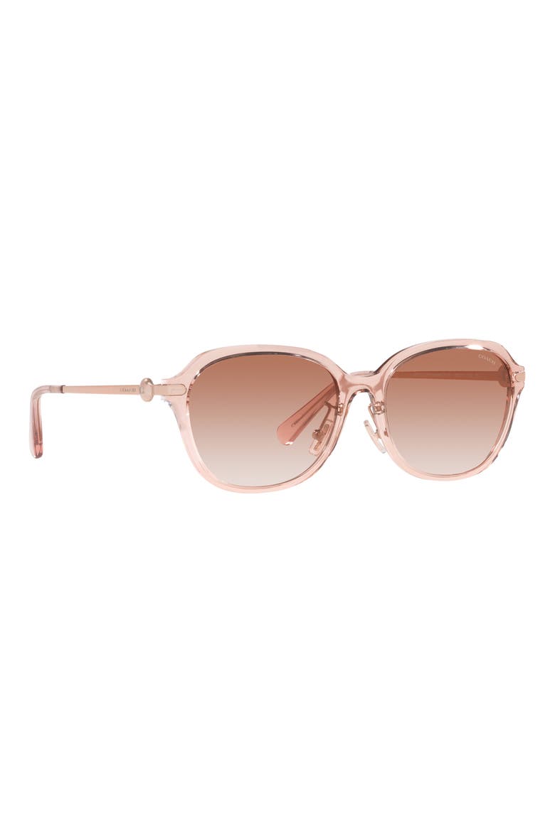 56mm Gradient Square Sunglasses, Alternate, color, PINK / PINK GRADIENT