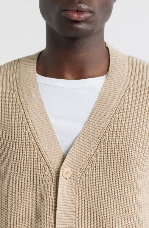 Alex Crane Bay Organic Cotton V-neck Cardigan In Neutral