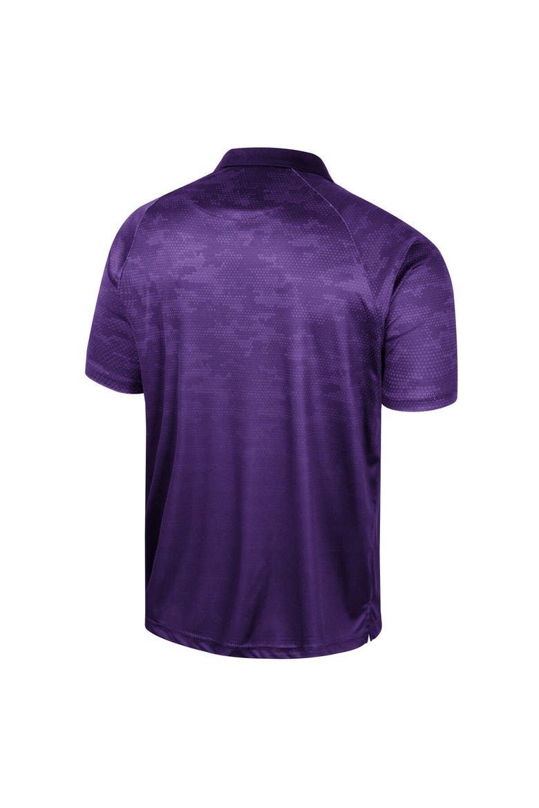 Men's Colosseum Purple Clemson Tigers Honeycomb Raglan Polo, Alternate, color, Purple