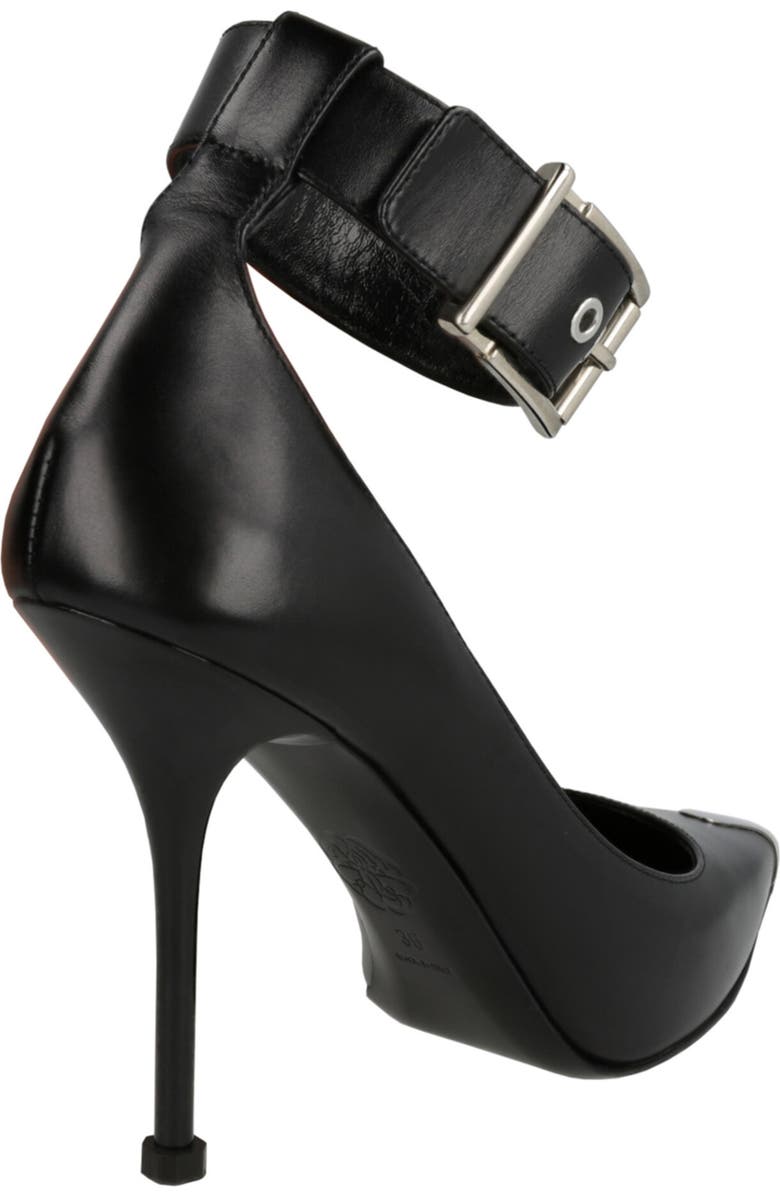 McQueen Punk Ankle Strap Pointed Toe Pump, Alternate, color,