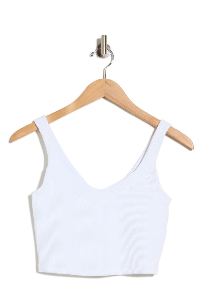 Impulse Ribbed Cropped Tank, Main, color, WHITE
