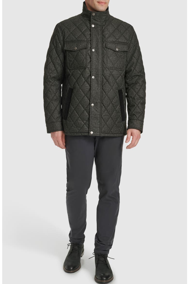 Diamond Quilted Jacket, Alternate, color, CHARCOAL
