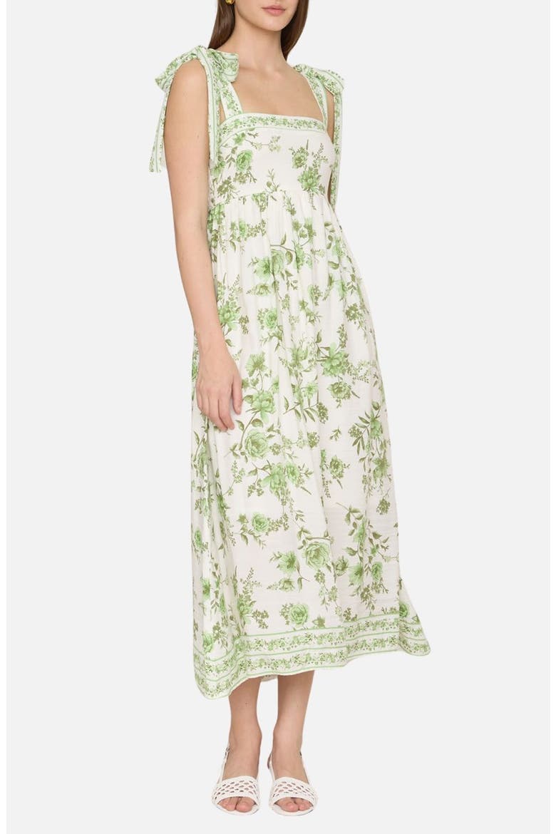 Tie Strap Sleeveless Maxi Dress, Main, color, GREEN MULTI