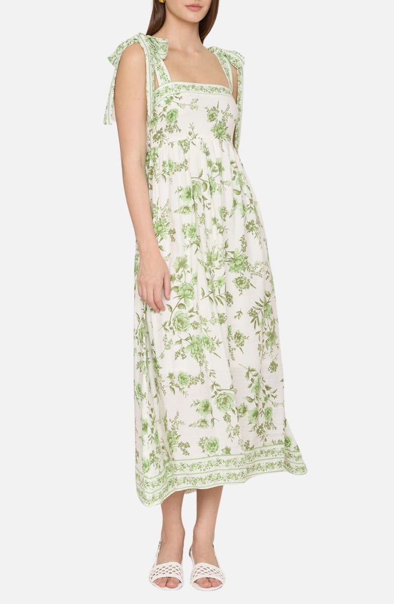 Blu Pepper Tie Strap Sleeveless Maxi Dress, Main, color, Green Multi