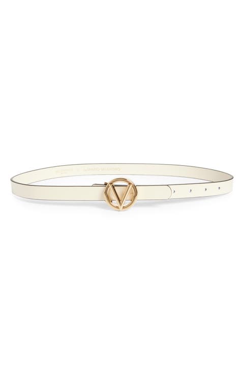 Giusy Baby Logo Buckle Leather Belt