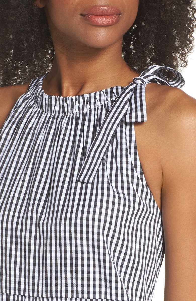 Maggy London Gingham Check Maxi Dress, Alternate, color,