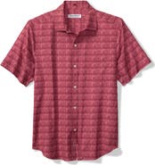 Tommy Bahama Bahama Coast Tile Isle Geo Print IslandZone® Short Sleeve Button-Up Shirt