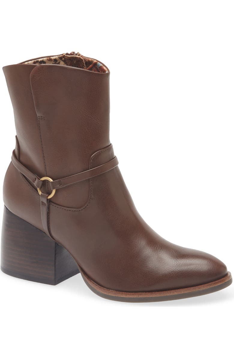 KORKS Selena Block Heel Harness Boot, Main, color, Brown