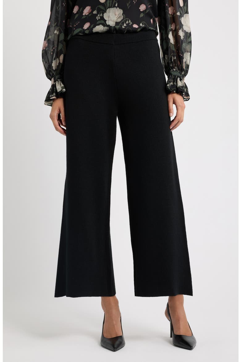Saphire Wide Leg Pants, Main, color, BLACK