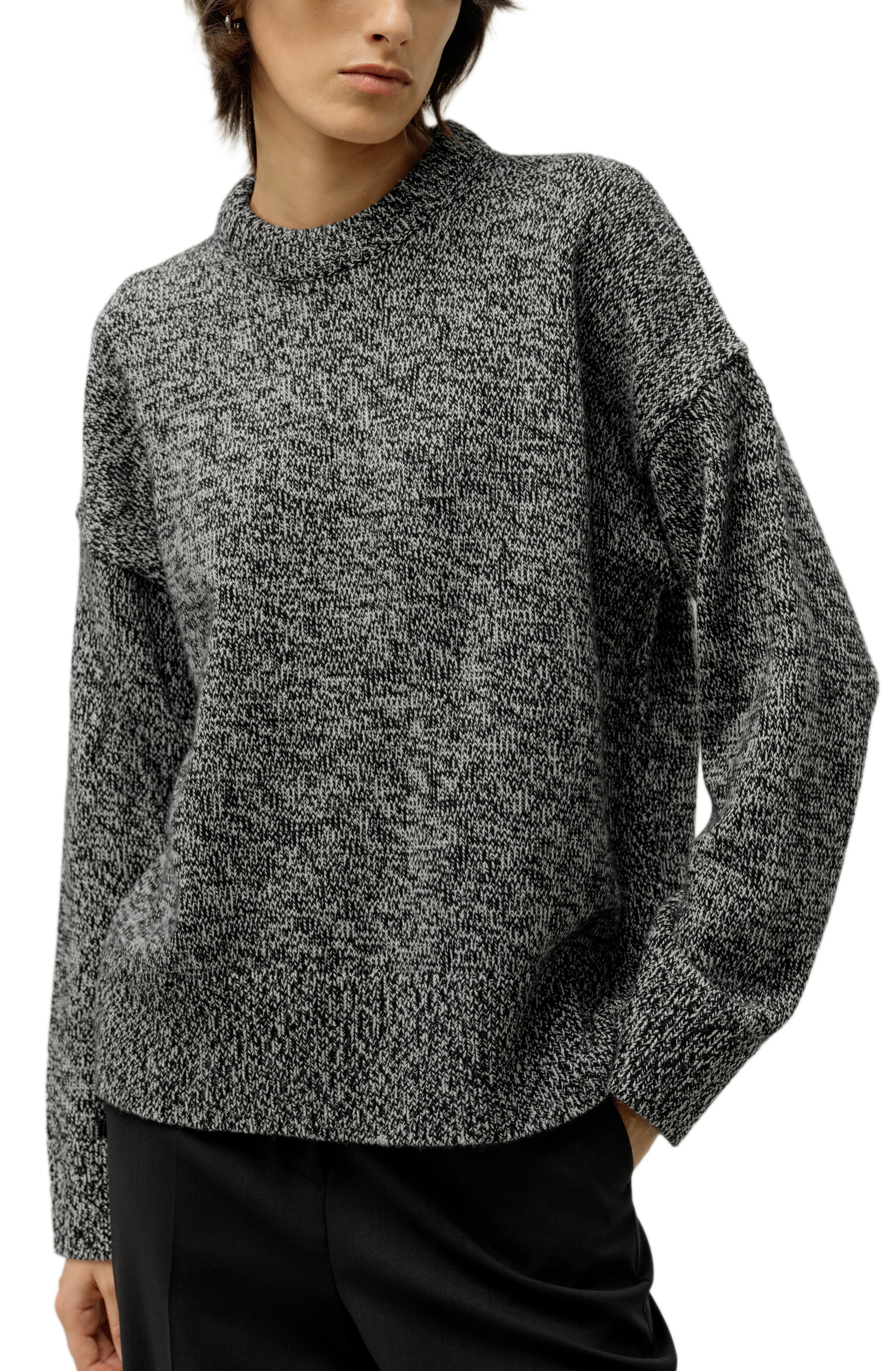 Oversized Crewneck Wool-Cashmere Sweater