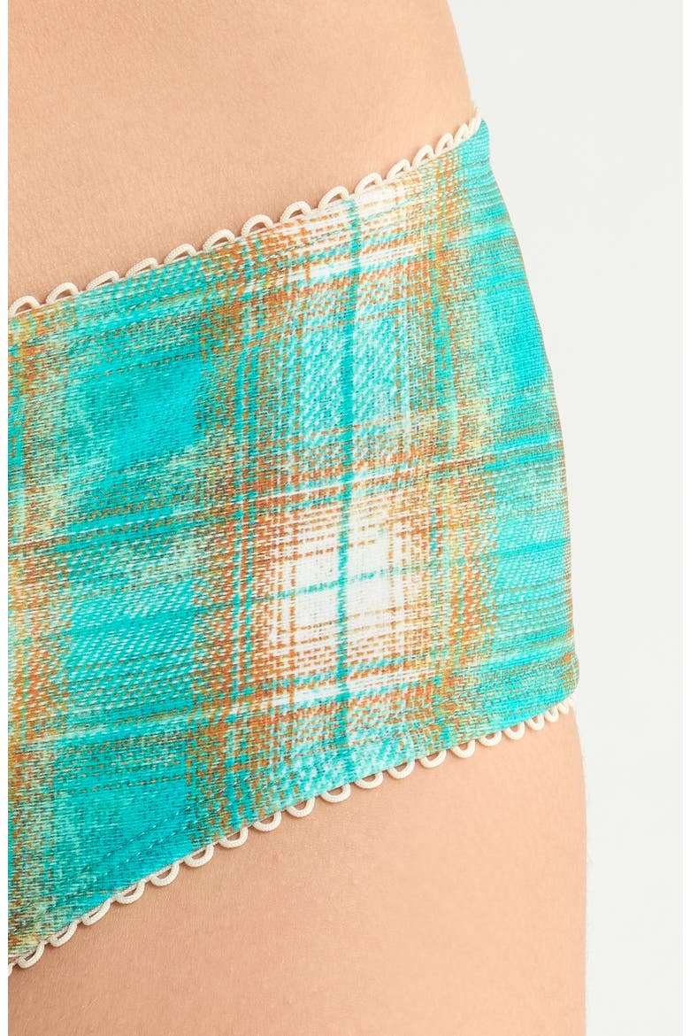 Lace-Up Micro Bikini Bottoms, Alternate, color, TEAL