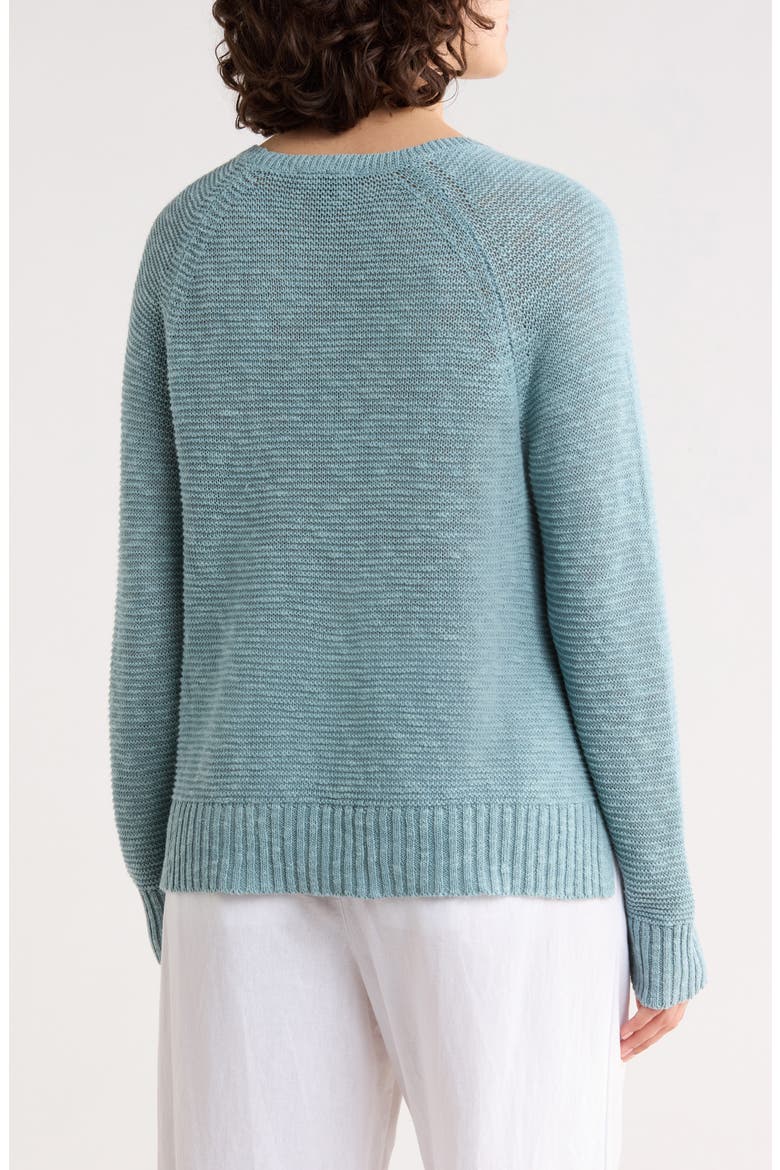 Raglan Sleeve Organic Linen & Organic Cotton Sweater, Alternate, color, SEAFOAM