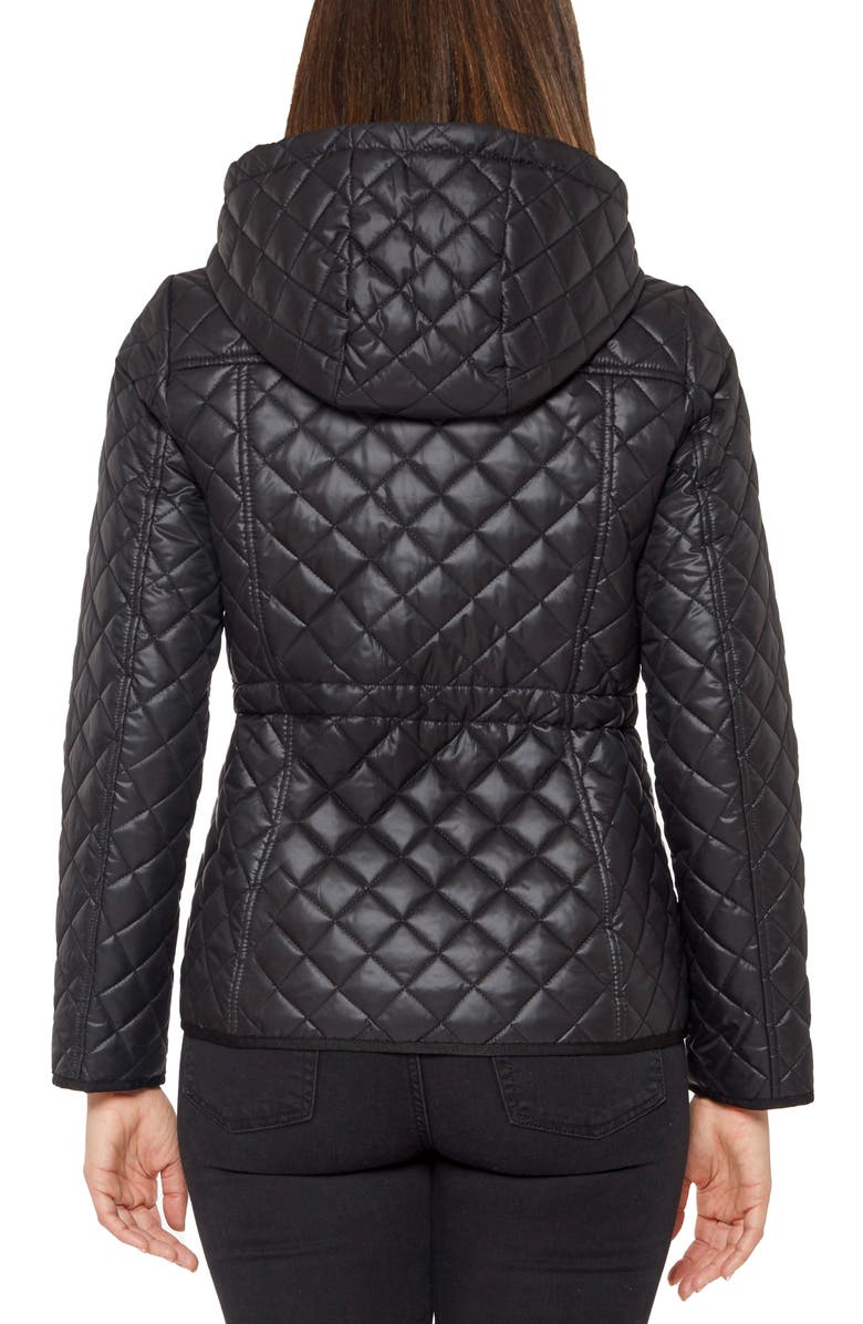 Kate Spade New York quilted hooded jacket, Alternate, color, 