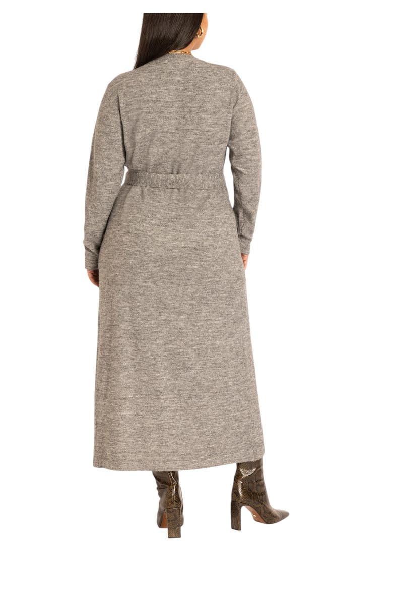 Sweater Wrap Dress, Alternate, color, MEDIUM HEATHER