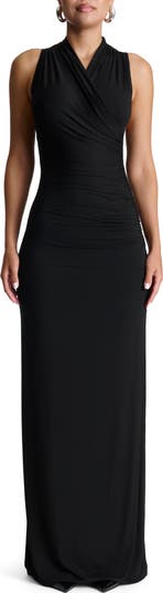 Mock Neck Sleeveless Maxi Dress