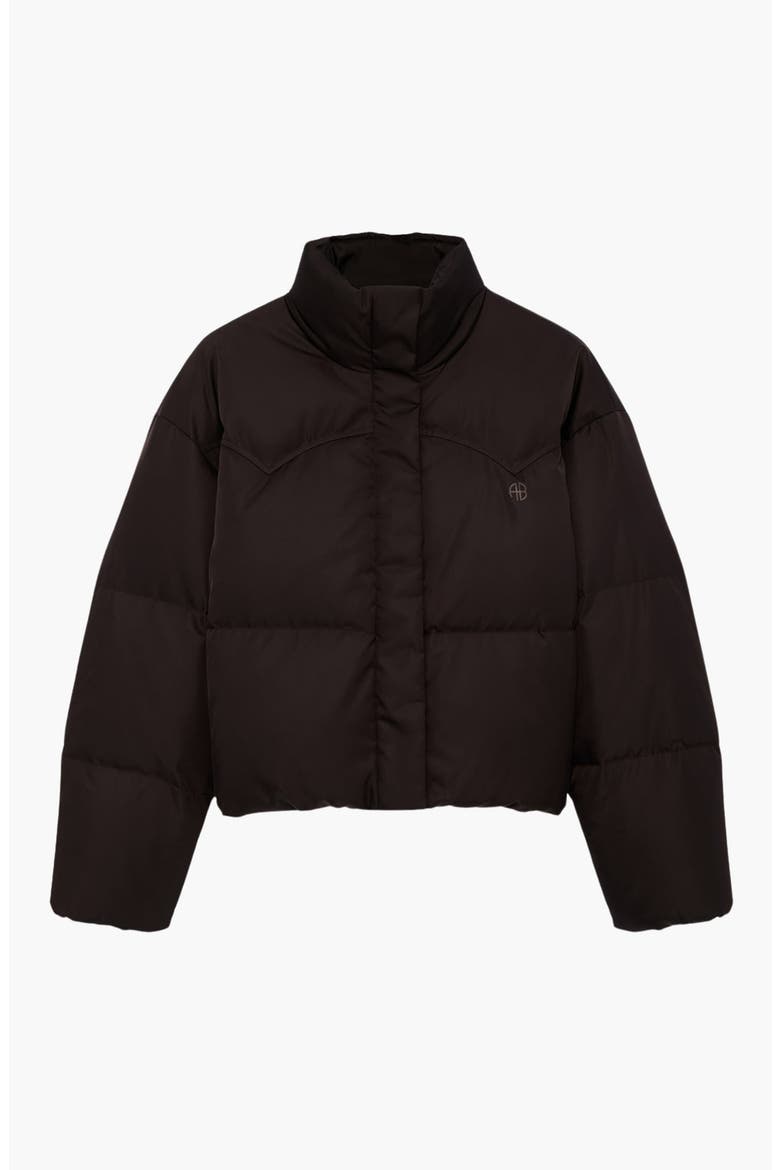 Oslo Cropped Puffer Jacket, Alternate, color, Dark Brown