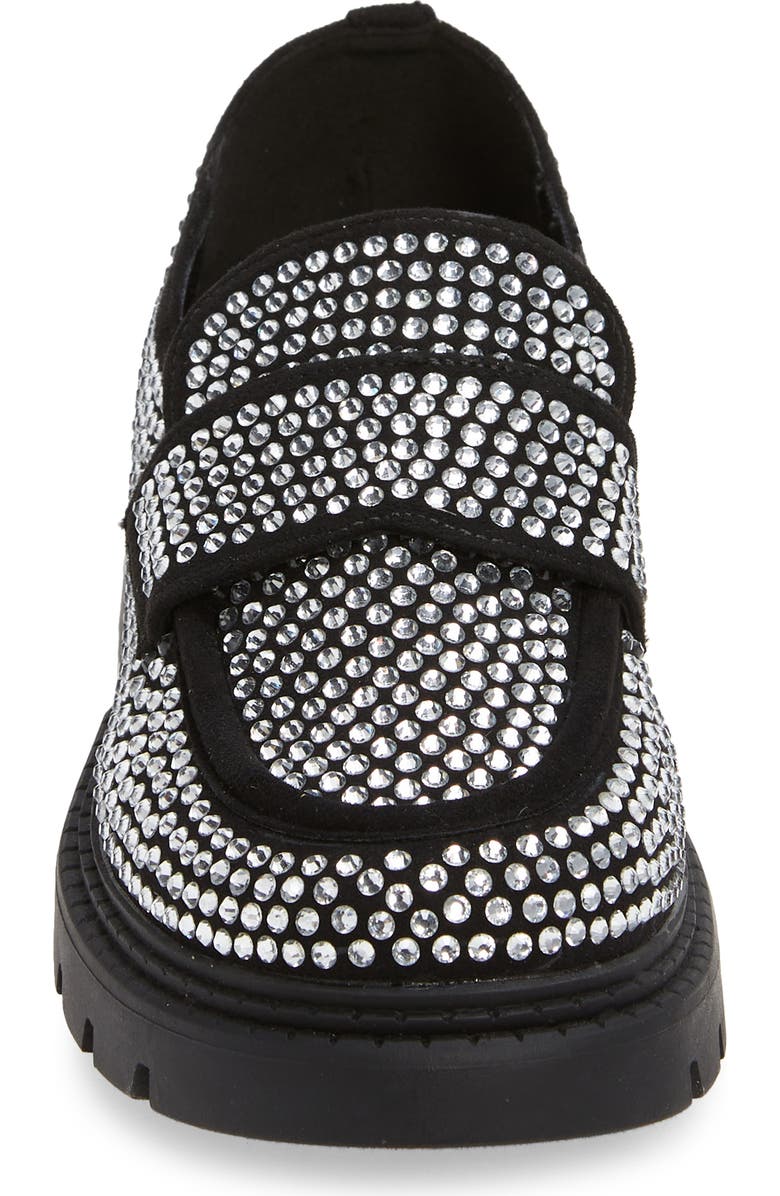 AZALEA WANG Hemmy Crystal Lug Sole Loafer, Alternate, color,