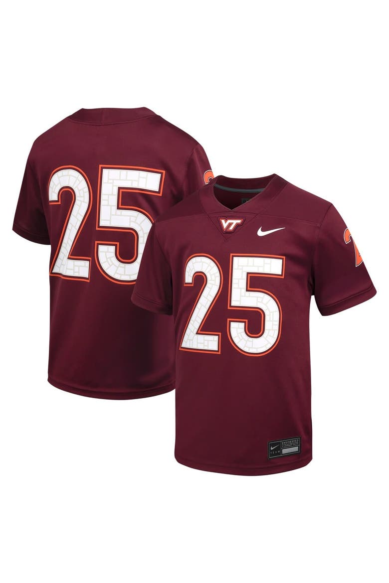 Youth Nike #25 Maroon Virginia Tech Hokies Untouchable Football Jersey, Alternate, color, Maroon