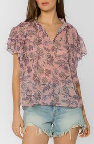 VELVET HEART Sahara Flutter Sleeve Top