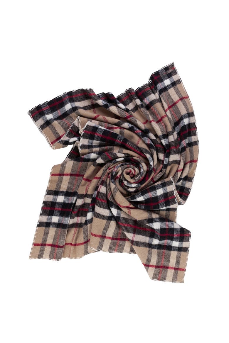 Highland Tweeds Big Throw, Alternate, color, Camel Thompson